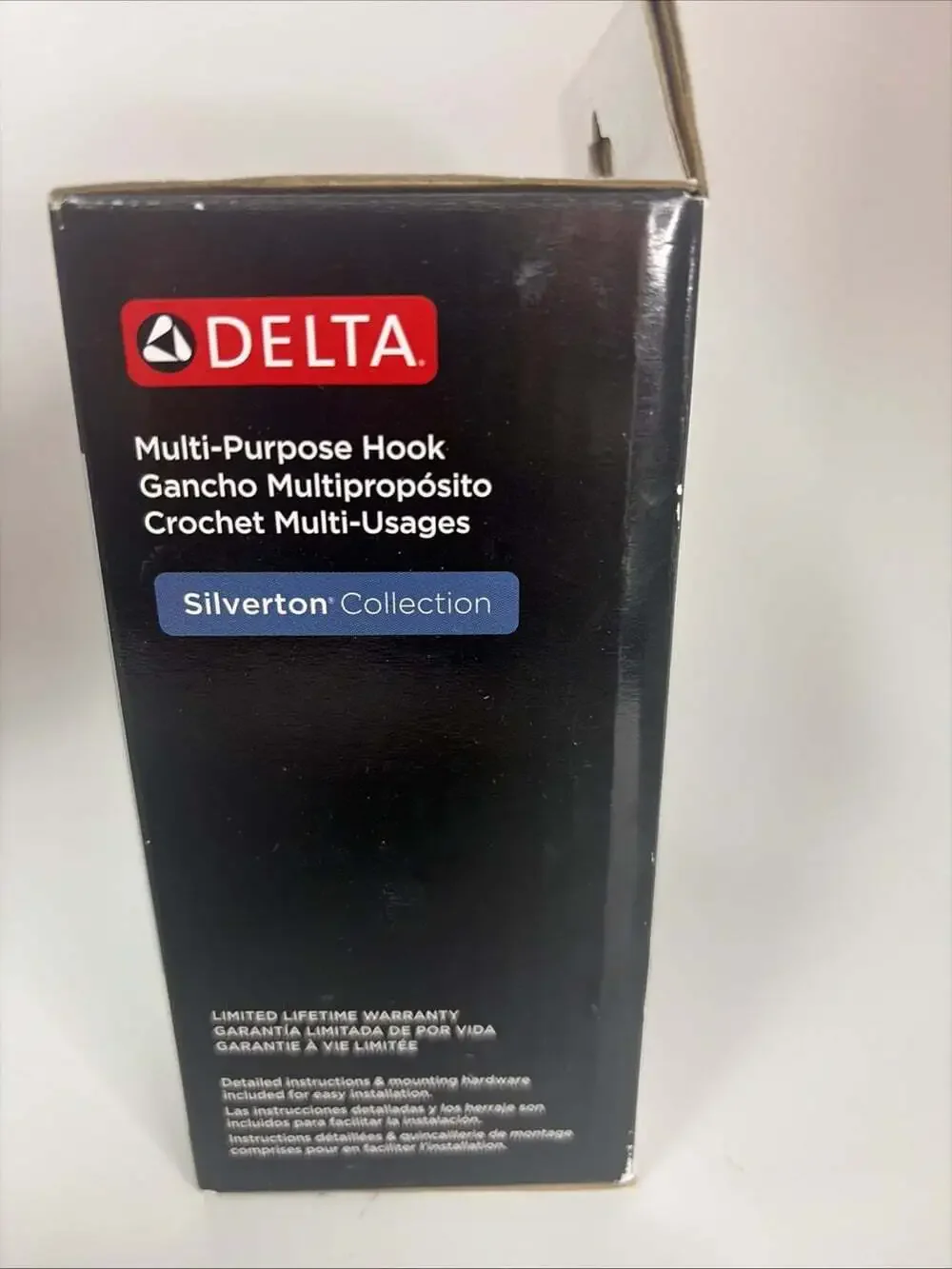 Delta Multi-Purpose Double Wall Hook 132890 Silverton Chrome Finish New